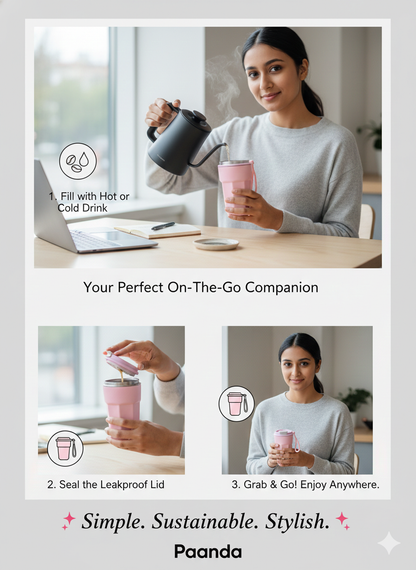 💖 Pastel Pink Mini Sipper Mug - Compact &amp; Cute! ☕