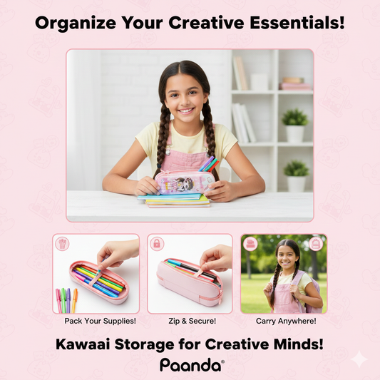 🎀 Kawaii Doll Double-Layer Pencil Pouch - Sweet Organization! 💖
