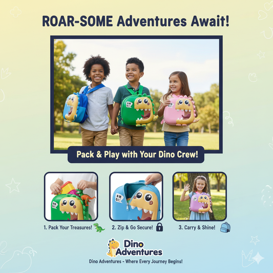 3D CARTOON DINOSAUR KIDS MINI BACKPACK
