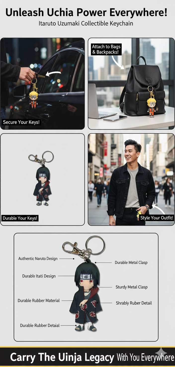 🔥 Itachi Uchiha Akatsuki Chibi Keychain 👁️