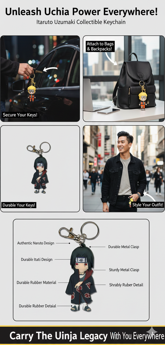🔥 Itachi Uchiha Akatsuki Chibi Keychain 👁️