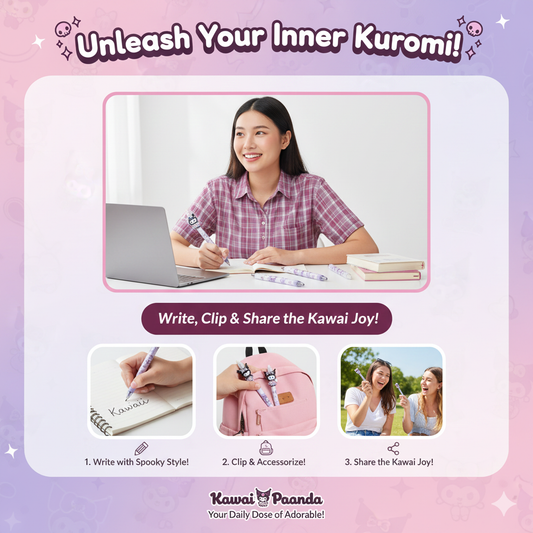 💜 Kuromi Magic Pencil Set - Write with Mischief! 😈