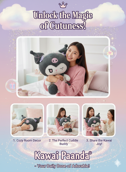 😈 Limited Edition! Jumbo Kuromi Wink Plush 💜