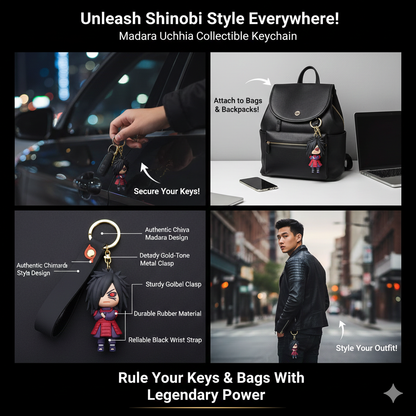 🔥 Itachi Uchiha Akatsuki Keychain - Sharingan Power! 👁️