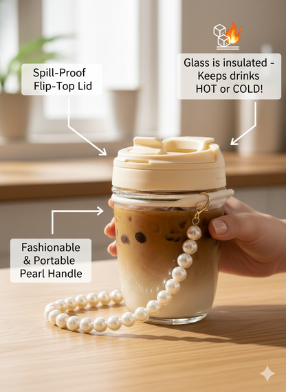 Pearl Charm Glass Tumbler