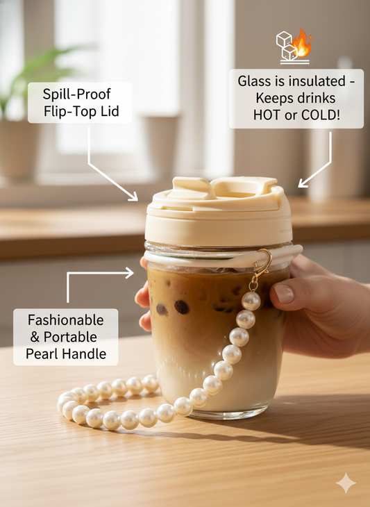 Pearl Charm Glass Tumbler
