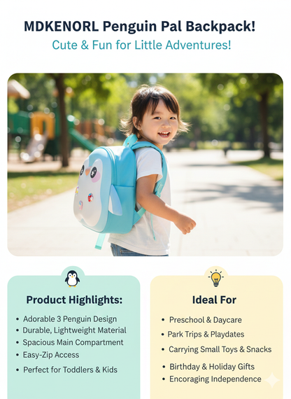 CUTE 3D PENGUIN MINI BACKPACK