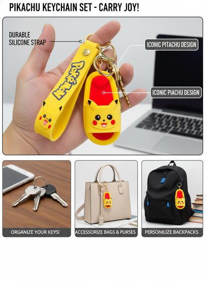 ⚡️ Pikachu Slipper Key Fob &amp; Keychain - Gotta Catch 'Em All! 💛