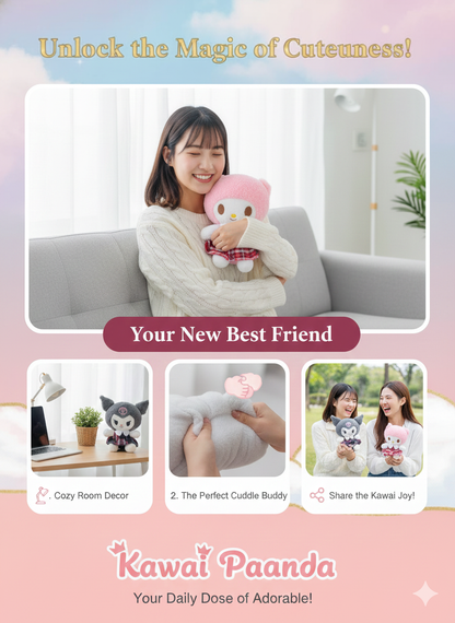 💖 Limited Edition My Melody Plush - Schoolgirl Sweetheart! 🎀
