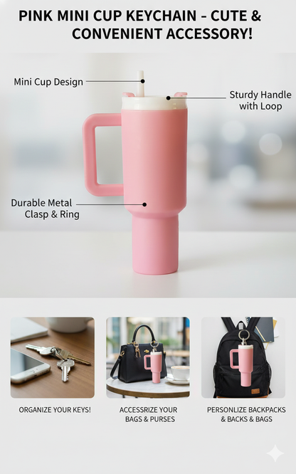 Pastel Tumbler Keychain Charm