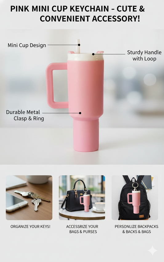 Pastel Tumbler Keychain Charm