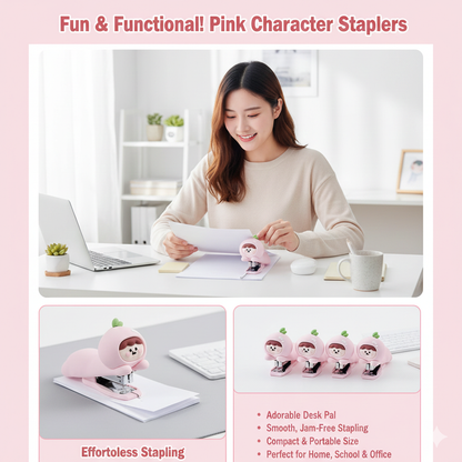 KAWAII RADISH CHARACTER MINI STAPLER